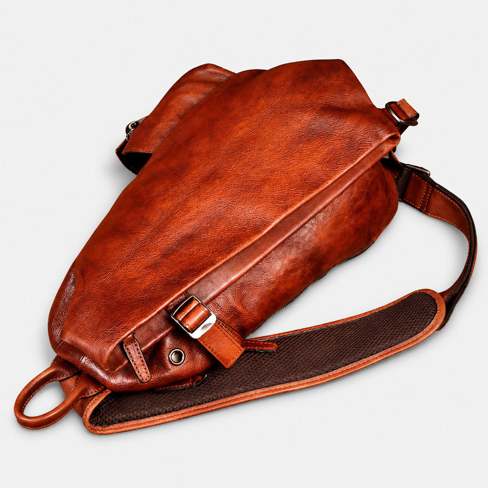 brown leather shoulder bag