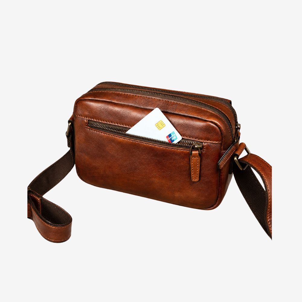 Premium Leder Umhängetasche – Herren Messenger Bag für den lässigen & stylischen Alltag