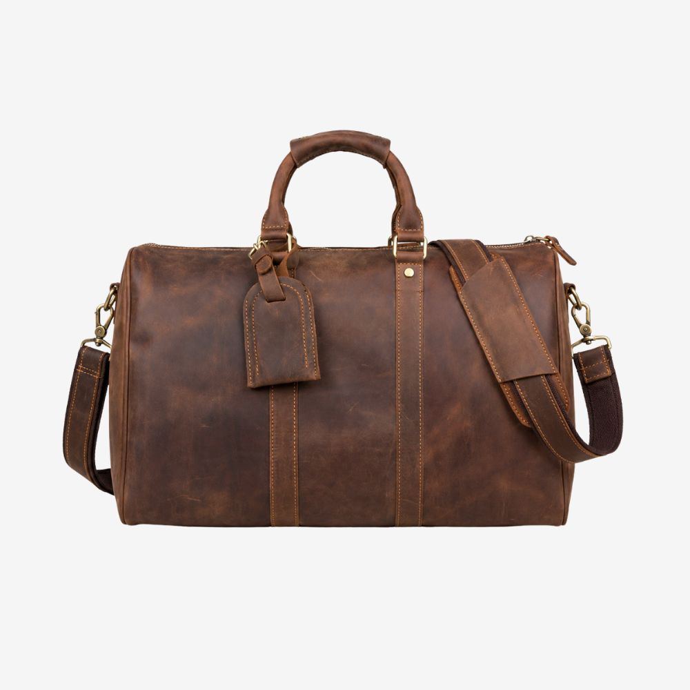 Large Leather Duffel Bag for Men
