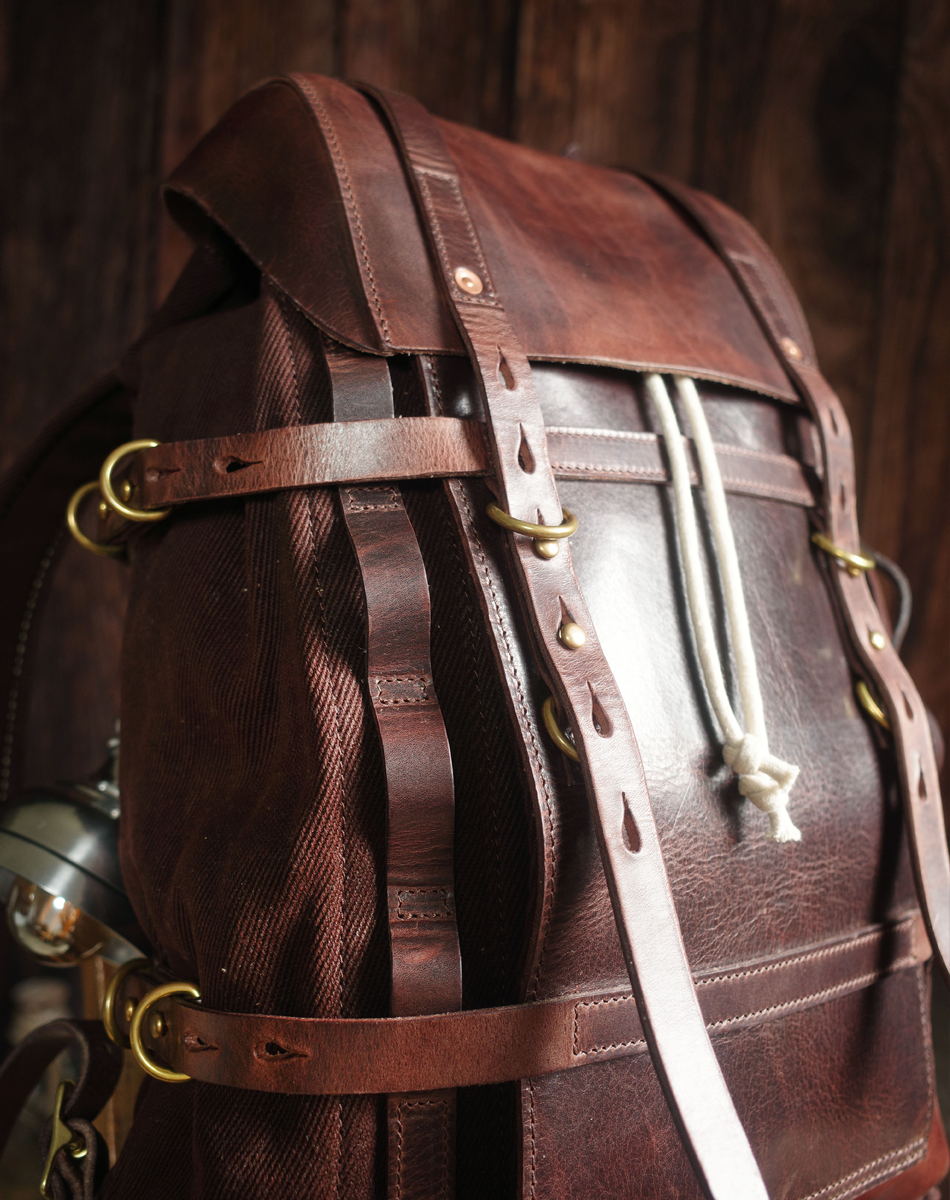 Leather Travel Rucksack Bag