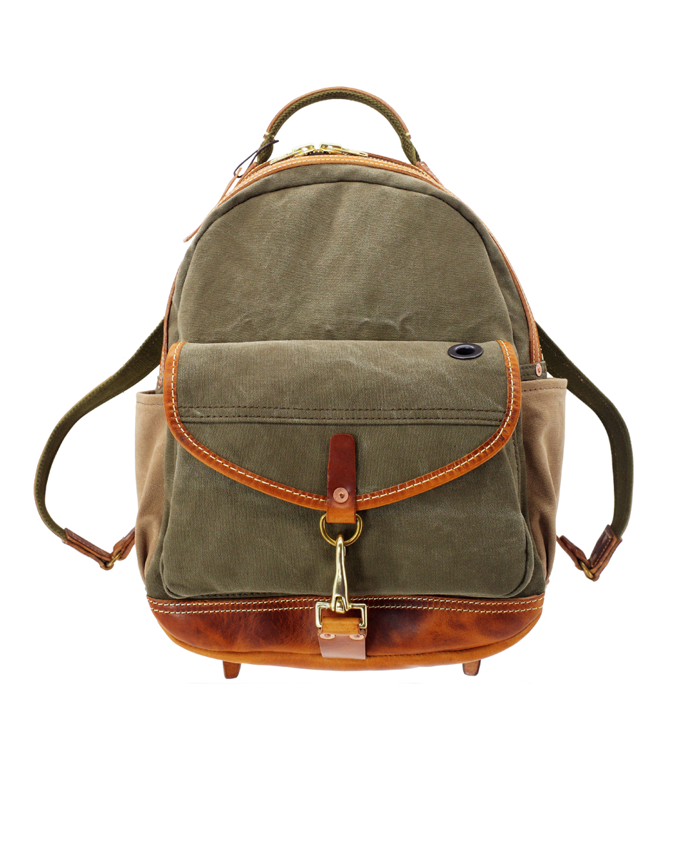 Compact Canvas & Leather Commuter Backpack – Urbano