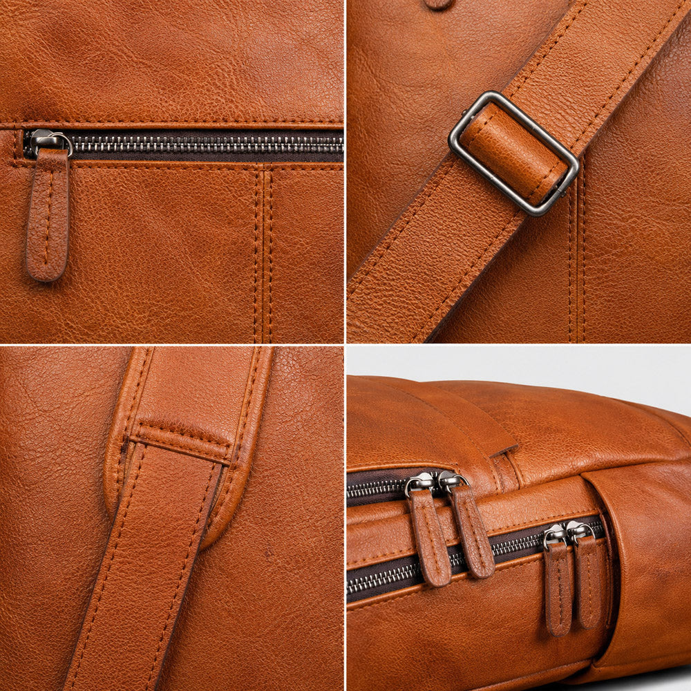 leather backpack seamlessly blends functionality and style