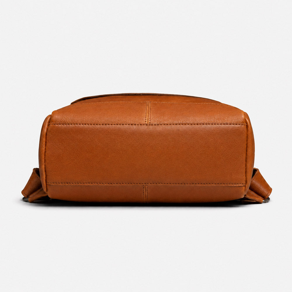 ergonomic design leather backpack
