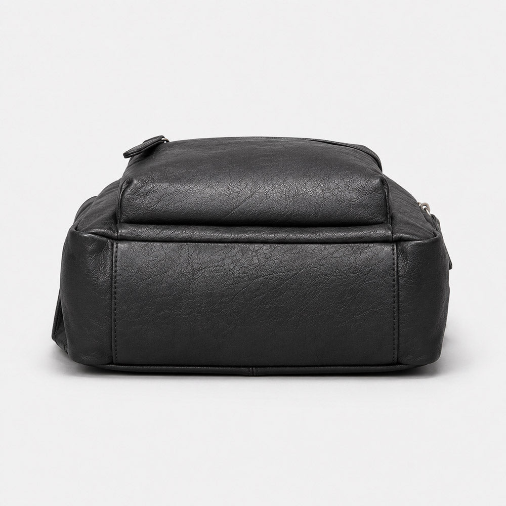 daily routine commuter leather backpack