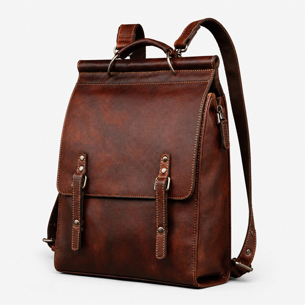 Vintage Leather Backpack for Men & Women