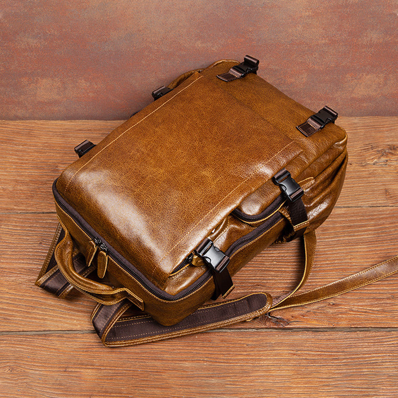 Sleek Leather Laptop Bag