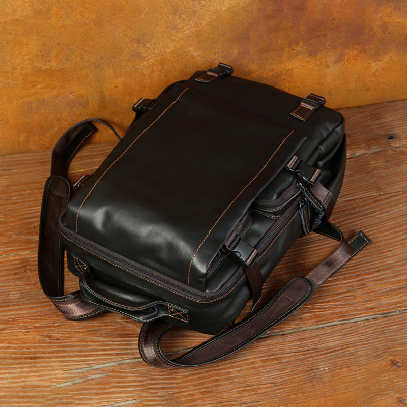 ergonomic design leather backpacks men