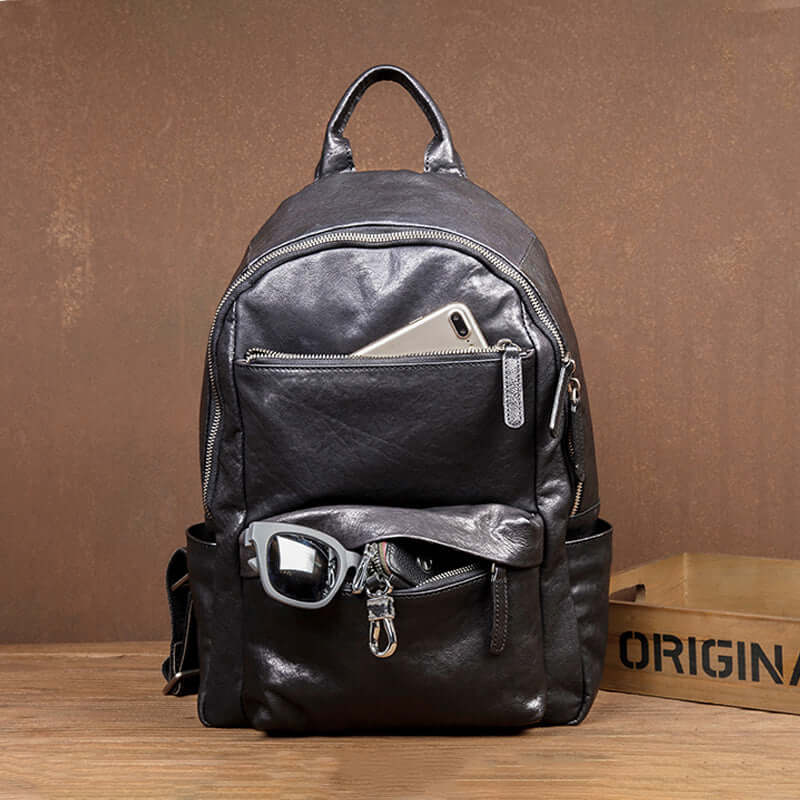 Leather  Commuter Backpack