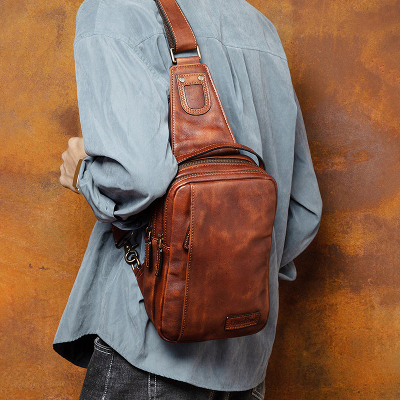 full-grain leather bum bags