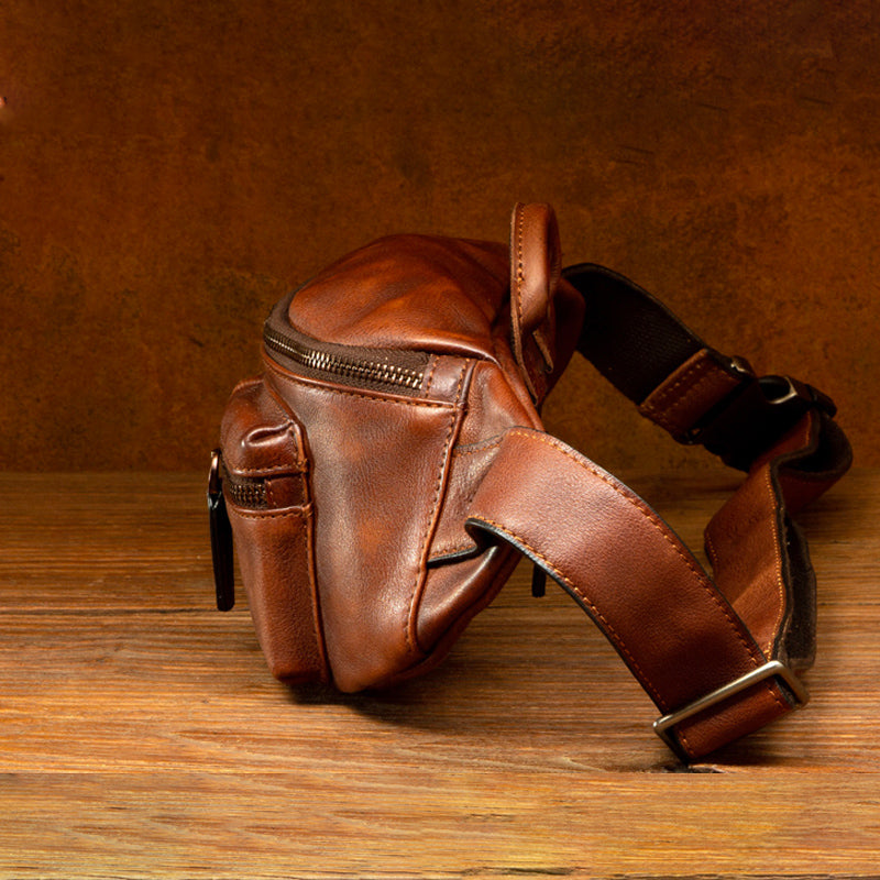 Concealed Carry Leather Fanny Pack