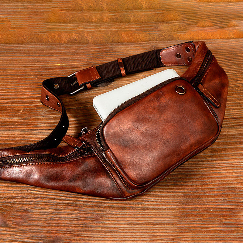 brown leather mens shoulder bag