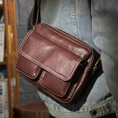 brown leather crossbody bag
