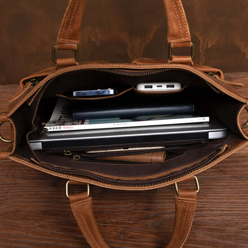 leather briefcase for men