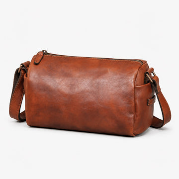 Brown Leather Crossbody Bag for Daily Essentials – Stylish Shoulder Bag for Casual Outings