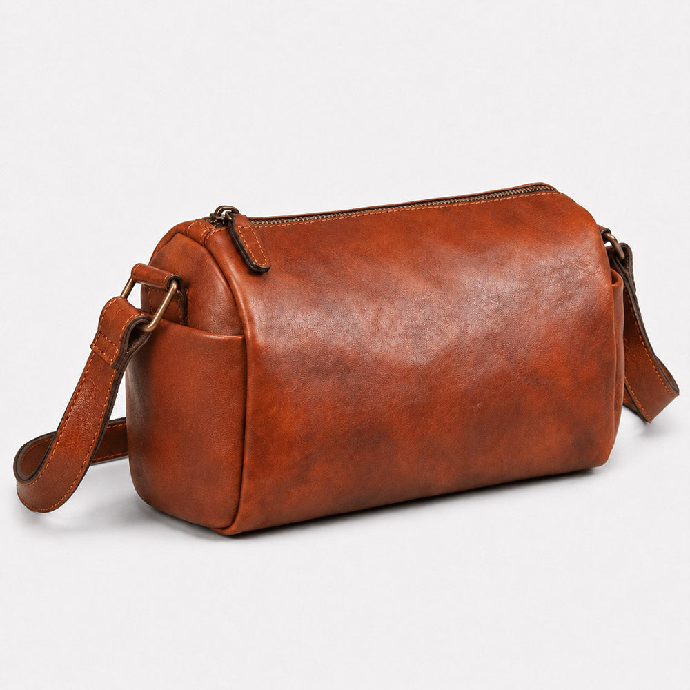 Brown Leather Crossbody Bag for Daily Essentials – Stylish Shoulder Bag for Casual Outings
